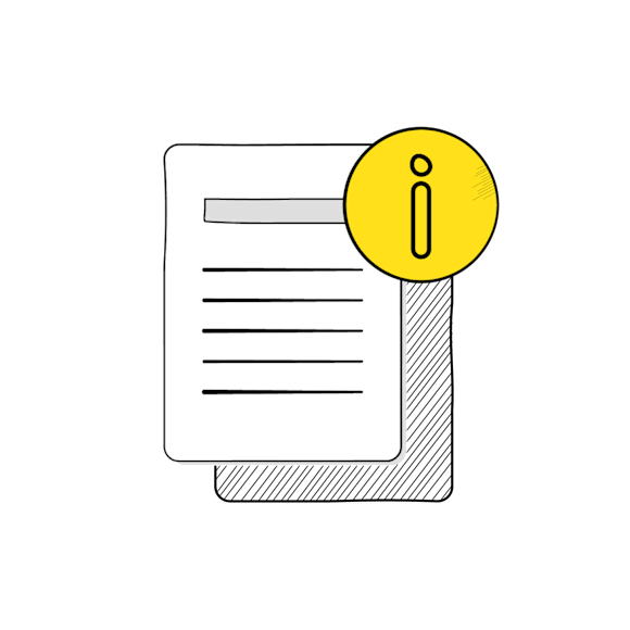 about me page with information symbol
