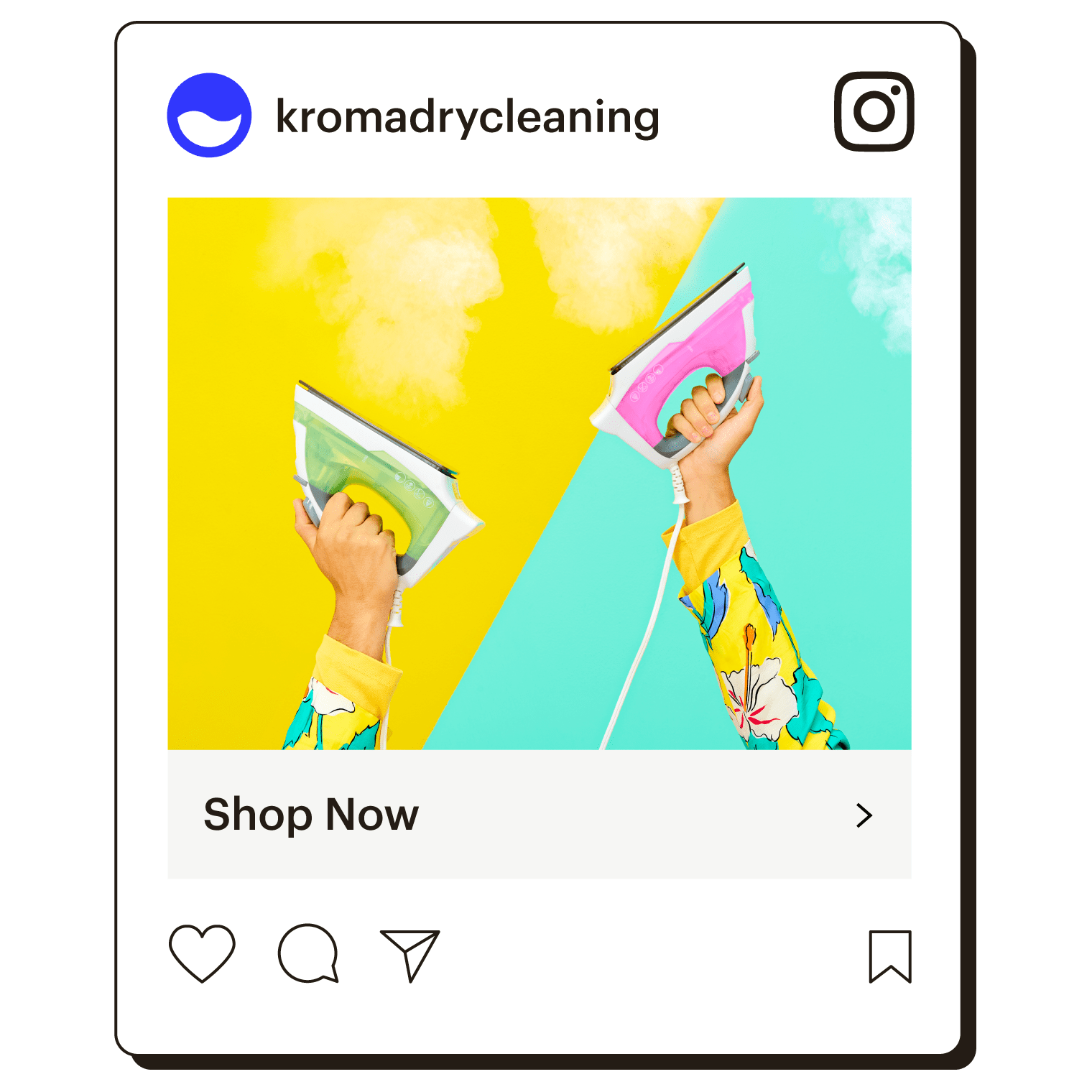 Example of an Instagram ad that reads shop our spring collection.