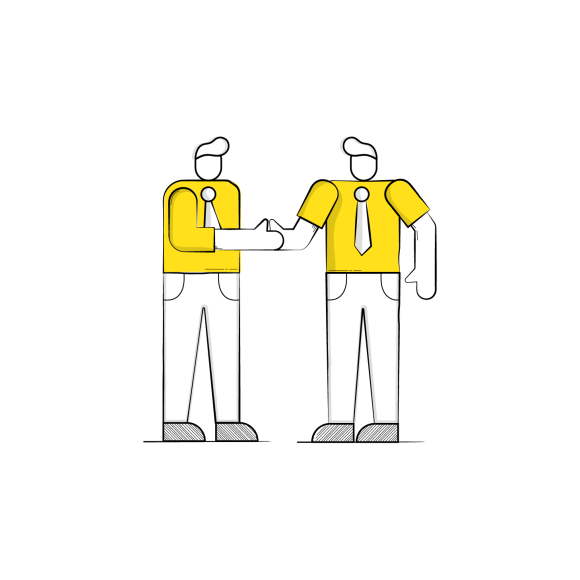 two business people shaking hands