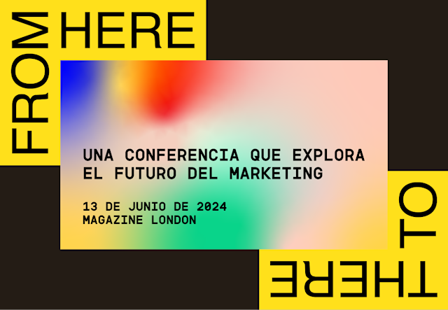 Cuadrado degradado con los detalles de la conferencia: 13 de junio de 2024, Magazine London