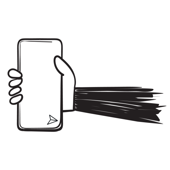 hand holding phone