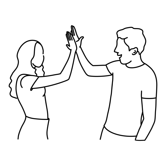 high five