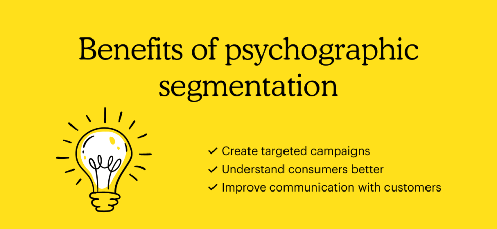 Benefits of psychographic segmentation
