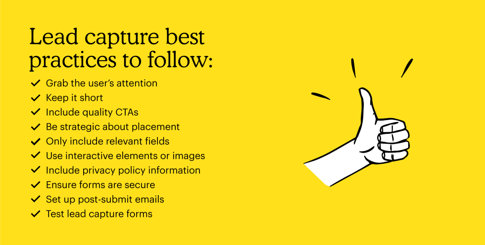 lead capture best practices visual