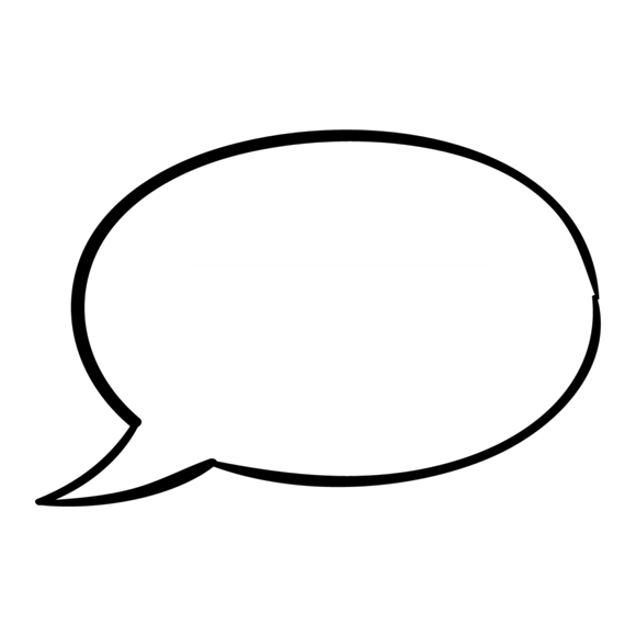 text bubble with multiple lines on it