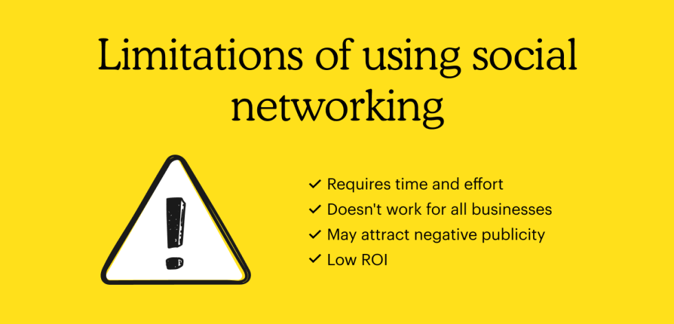 Limitations of using social networks for marketing
