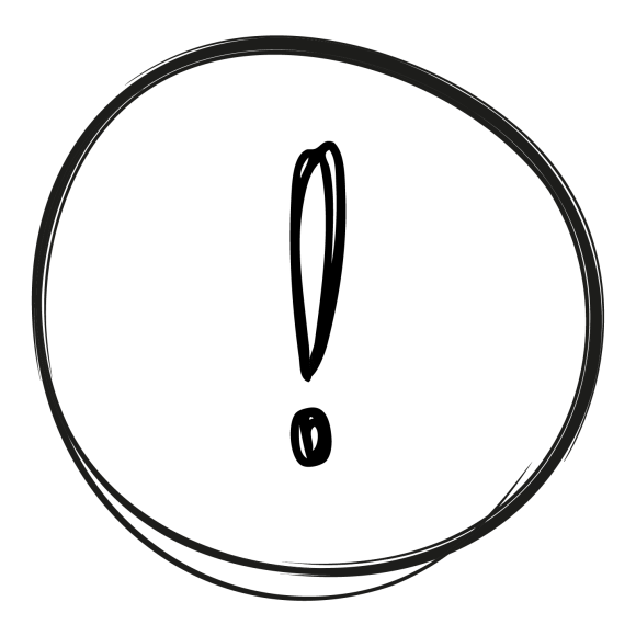 exclamation point in circle