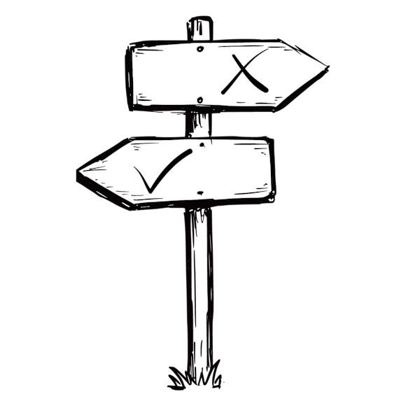 two signs pointing in opposite directions