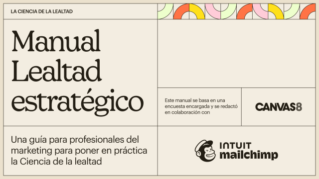 Portada del manual de estrategias de lealtad de Maichimp en asociación con Canvas8