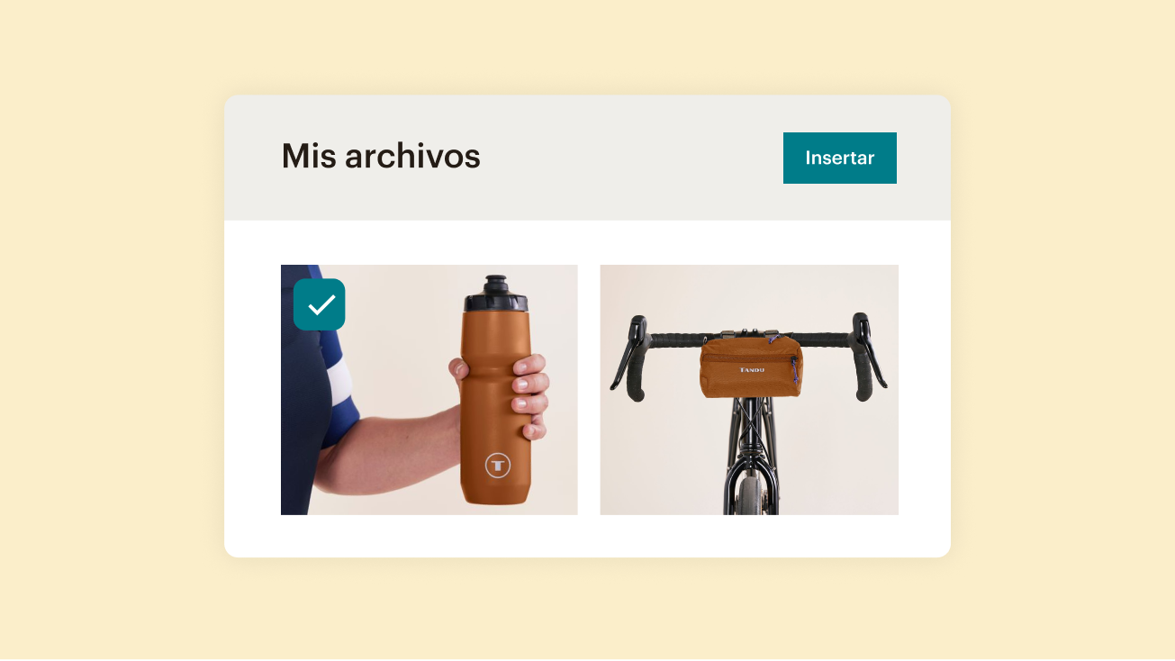 Importar imágenes de productos al Gestor de contenido de Mailchimp.